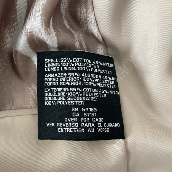 ELLEN TRACY Women's Beige Lining Long Windbreaker - Picture 8 of 9